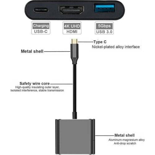 Type C USB 3.1 to 4K HDMI HDTV Adapter Converter Portable for Laptop Office US-Drop