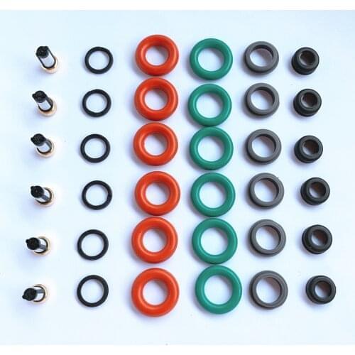 Free shipping 6Sets Fuel Injector Repair Kits For Parts # 6G9N-AB LR001982 30777501 85212259 For Volvo S80 / V70 / XC60 AY-RK064