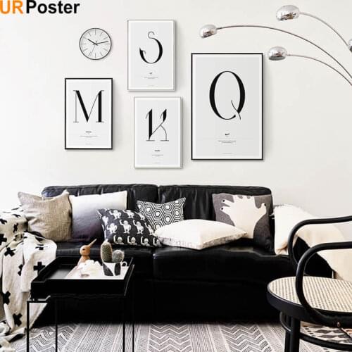 Letter Quote Words Black and White Nordic Art Canvas Wall Painting Art Kids Bedroom Posters Prints for Living Room Home Decor