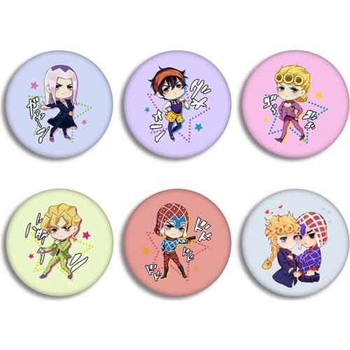 COSSUN Japanese Anime JOJO Bizarre Adventure Display Badge Fashion Cartoon Figure Brooches Pin Jewelry Accessories