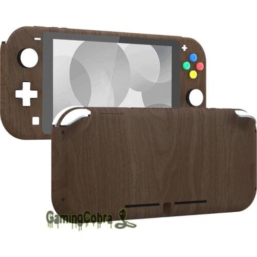Soft Touch Wood Grain DIY Replacement Shell Housing Case Cover with Screen Protector for NS Switch Lite