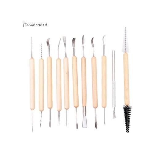 Carved Clay Tools Sculpture Tools 11pcs Clay Sculpting Kit Sculpt Smoothing Wax Carving Hand-made Ultra Light Clay Pottery Set