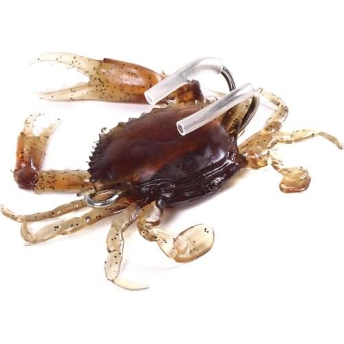 1Pcs 8cm 19g Artificial Crab Lure Bait 3D Simulation Fishing Lures Soft Fish Bait with Sharp Hooks Fishing Accessories