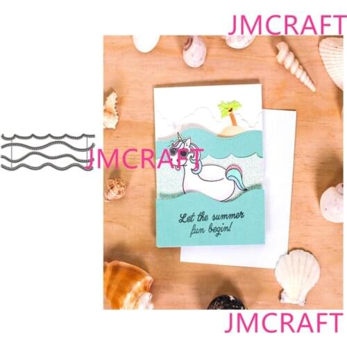 JMCRAFT 2021 New Waves Of Sea Water Metal Cutting Die For Scrapbooking Practice Hands-on DIY Album Card Handmade Tool