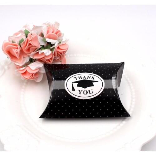 Creative Graduation ceremony box graduation gift box black candy box 50pcs