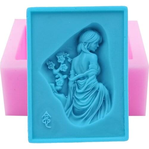 Monqui Woman Beauty Fair Silicone Soap Molds Candle Molds Art Craft Molds Resin Molds