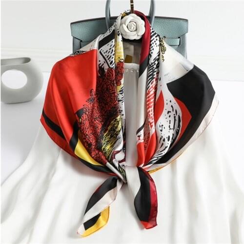 2021 New Women Neck Scarf Spring Shawl Wrap Foulard Female Headband Pashmina Fashion Neckerchief Printed Bandana Scarves