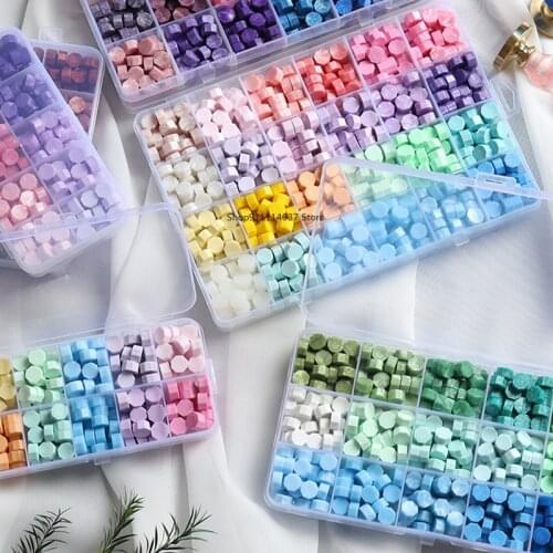 Retro Seal Stamp Wax Octagon Wax Beads Set Sealing Stamp Maker for DIY Scrapbooking Invitation Card Wedding Post Envelope Craft