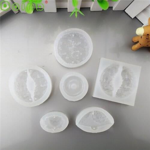 Lotus Folding Fan Jade Pendant Silicone Mold Epoxy Resin Necklace Ornaments Making Tools DIY Hand Crafts