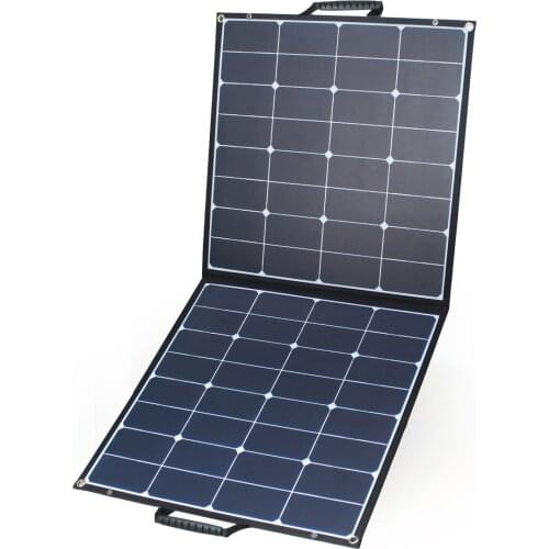 Sunpower 40W 60W 80W 100W 120W 130W Foldable Solar Panel For Laptop Double Output Voltage