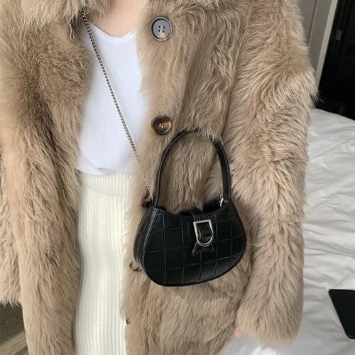 Vintage Womens Small Crossbody Bag PU Leather Female Mini Shoulder Bags Fashion Crocodile Pattern Ladies Clutch Purse Handbags