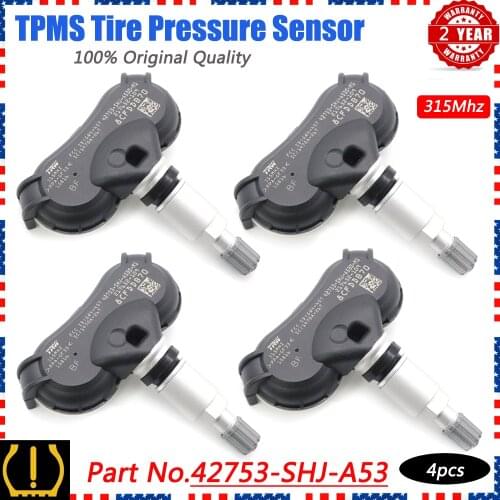 XUAN 4PCS Tire Pressure Monitor Sensor TPMS For Acura RL MDX TL TL-S Odyssey Touring Ridgeline VU Pilot 3.5L 42753-SHJ-A53