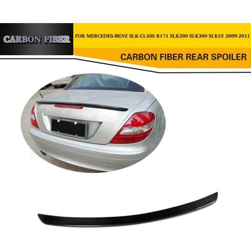 Carbon Fiber Rear Spoiler Boot Lip For Mercedes Benz SLK-Class R171 SLK200 SLK300 SLK55 Convertible 2-Door 2009-2011