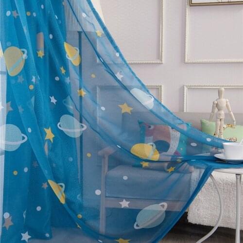 Cartoon Outer Space Blackout Curtains For Kids Room Curtains For Children Bedroom Living Room Window Curtain For Child wp355#4
