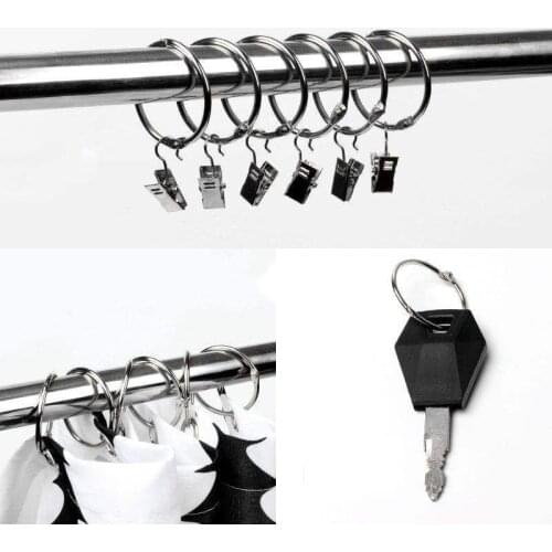 10pcs 29mm round curtain rings window carbon steel bathroom shower hanger bucklets