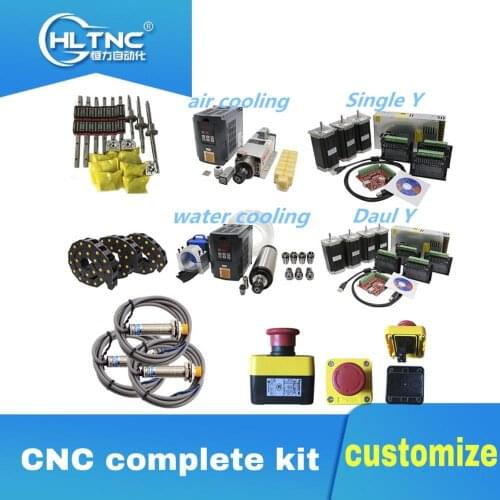 3 aixs CNC guide CNC complete kit linear guide ball screw stepper motor spindle cable chain for cnc router cnc parts cnc modul