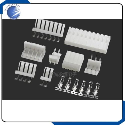 50set 2/3/4/5/6/7/8/9/10/11/12P pin Header 3.96MM male and female + housing CH3.96 Connectors PH-A right angle pins 90 degree