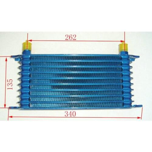 Hot Selling Aluminum Oil Cooler FOR Universal 10 Row Racing Engine Transmission 10AN Blue 262mm Oilcooler NEW