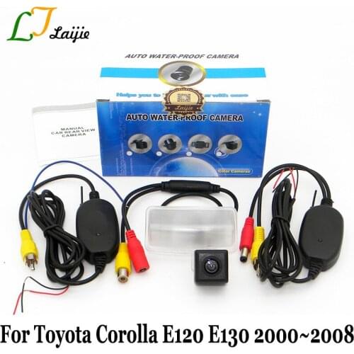 Auto Wireless Camera For Toyota Corolla E120 E130 9th Generation 2000~2008 / HD Night Vision Car Rear-view Camera RCA AUX