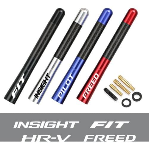 12cm Carbon Fiber Radio Car Antenna For Honda Fit Insight Pilot HR-V Freed Elysion CR-Z Inspire Clarity Dohc SI Auto Accessories