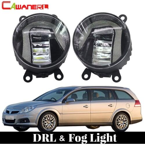 Cawanerl For Opel Vectra C 2002-2008 Car LED Fog Light DRL Daytime Running Lamp Driving Light White 6000K 12V Styling