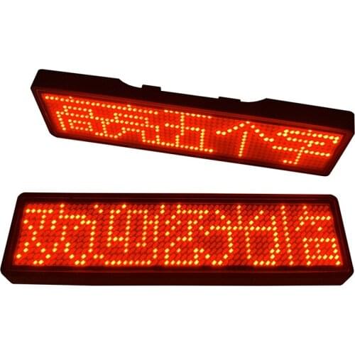 Bluetooth LED badge Night Light Bar KTV Hotel display customized luminous badge charging scrolling driving agent number plate m