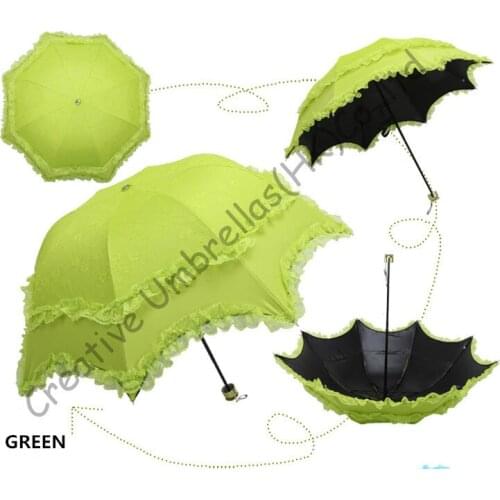 Double layers,UPF>50+ Arched Korea summer Parasols,black coating 2 times,silk embroidery,bag parasol,UV protecting,assorted