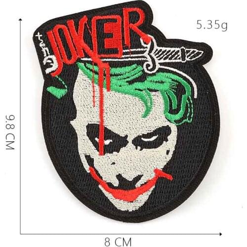 Joker Quinn Bat Iron on Embroidered Cloth Patches For Girls Boys Man Woman