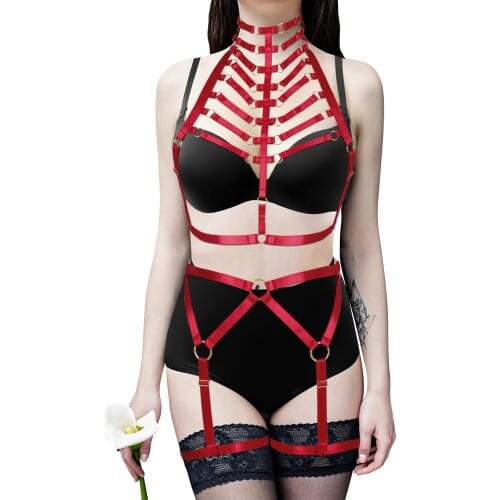 Erotic Underwear For Women Sex Girls Sexy Body Harness Cage Strappy Lingerie Stand-Up Top Bra Garter Belt Bdsm Sext Suit Fetish
