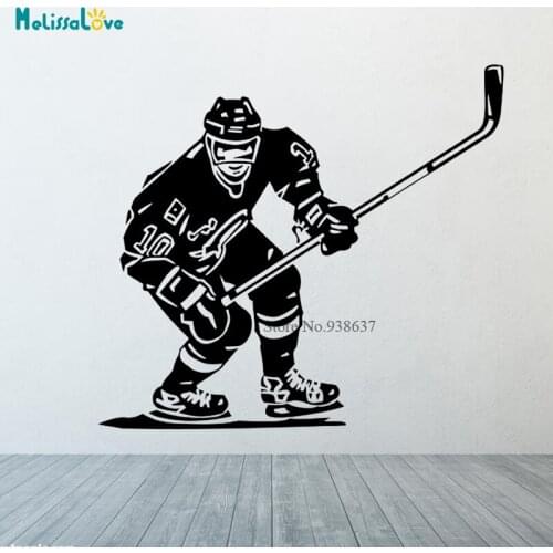 Art design home decoration vinyl ice hockey cheap wall Sticker Removable house decor sports decals in rooms CL305