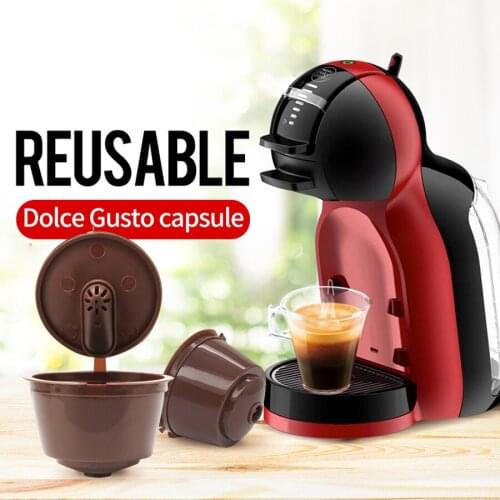 2/3/6pcs/lot Refillable Dolce Gusto Reusable Coffee Capsule Maker For Nescafe Machine Dolci BasketsFilter Stainless Steel Tamper