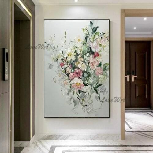 Knife Handpainted Artwork Paintings Abstract Colorful Home Decoration Oil Painting On Canvas Wall Art Pictures For Living Room