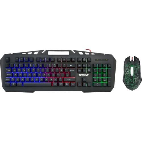 Everest KMX-99 Rainbow Floor Illuminated Player Keyboard + Mouse