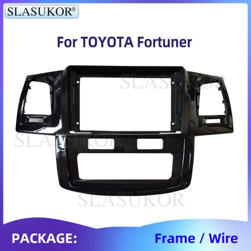 9" Car Radio Fascia Trim Kit 9 Inch 2 Din Dash Panel DVD Frame Install Kit for TOYOTA FORTUNER 2008-2014