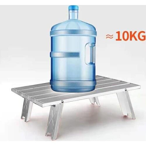 Mini Black Outdoor Aluminum Alloy Folding Table Furniture Barbecue Camping Tent Household Bed Collapsible Computer Desk