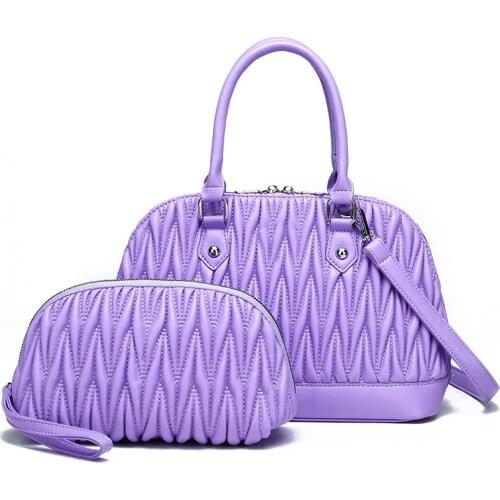 Fashion 2PCS Shell Bag Wholesale Purses And Handbags Luxury Designer Bags For Women 2020 New Luxury Pleated Totes Crossbody Bag