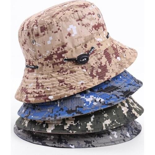 Mens Spring Summer New Solid Color Camouflage Ladies Sun Visor Outdoor Leisure Fishing Hat Outing Sunscreen Fisherman Hat