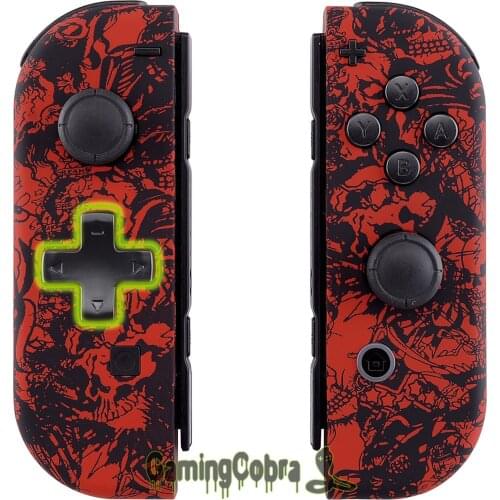 Demons and Monsters Soft Touch Controller Shell (D-Pad Version) w/ Full Set Buttons DIY Repair Kit for Nintendo Switch Joy-Con