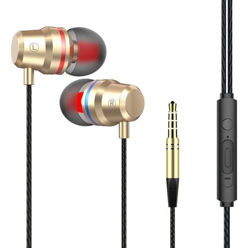 3.5mm Jack Stereo Sound In-Ear Earphone for iPhone 6 6S Samsung LG Redmi Huawei Honor Mobile Phone Wired Earbuds with Microphone