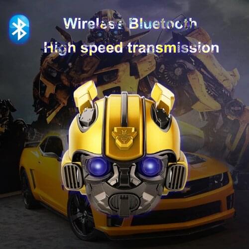 New Best Christmas Gift! Transformers Bumblebee Helmet Wireless Bluetooth 5.0 Speaker With Fm Radio Support Usb Mp3 TF for Kids
