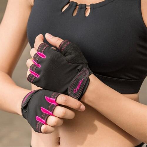 Yoga Fitness Gloves Half Finger Anti-slip Weight Lifting Gloves for Gym Body Building Training and Barbell Dumbbell Exercise