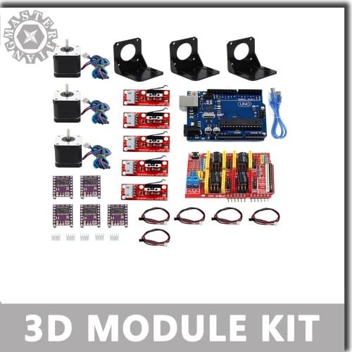 Professional 3D Printer CNC Kit UNO R3 Board+RAMPS 1.4 Mechanical Switch Endstop+Nema 17 42 stepper motor+DRV8825 Motor Driver