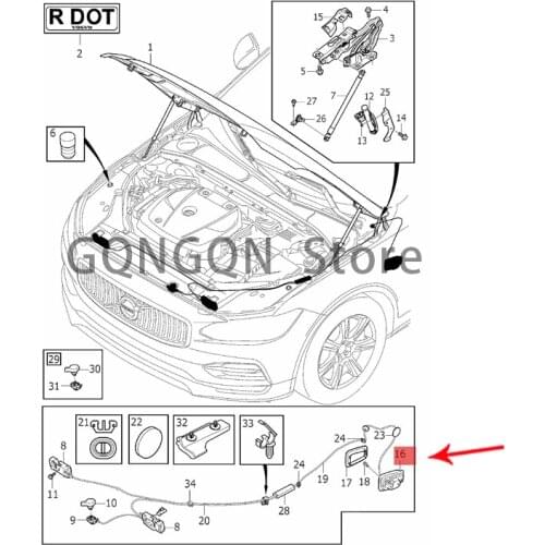 CAR handle 2015-2020vol voxc90 xc60 v90 cross country v90 s90l s90 main driver and co-pilot outer handle with sensor