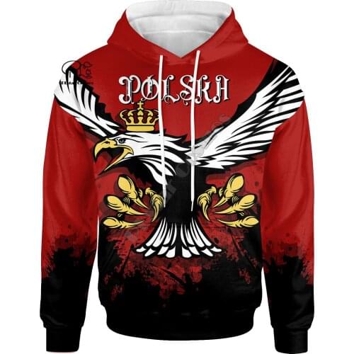 PLstar Cosmos 3DPrint Newfashion National Culture Poland Country Flag Tattoos Harajuku Streetwear Funny Unisex Zip/Hoodie Style2