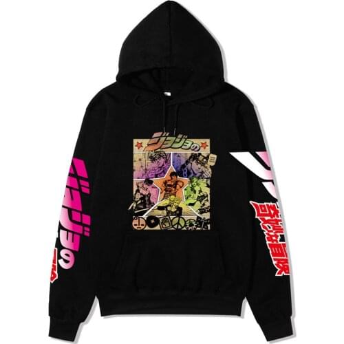 JoJo Bizarre Adventure Cosplay Hoodie Anime Men/women Funny Sweatshirt Cartoon Vintage Clothes Female Male Cosplay Sweater