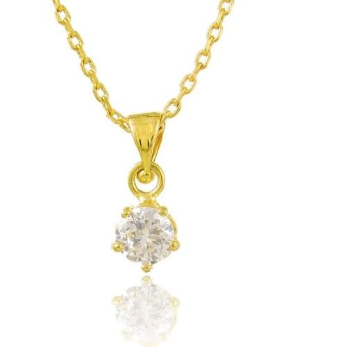 Trendy Style Chain Necklaces & Pendants Gold Color AAA Cubic Zirconia Necklace Jewelry for Women Party Gift P019
