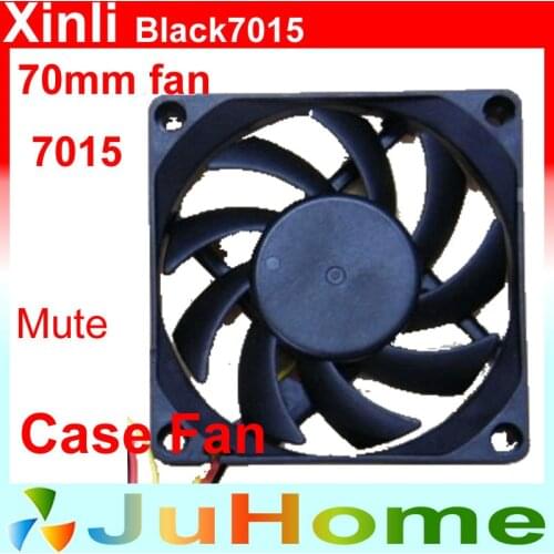 70mm, 7cm fan, 7015 fan, super silent, for power supply, for computer Case cooler, XinLi Black7015