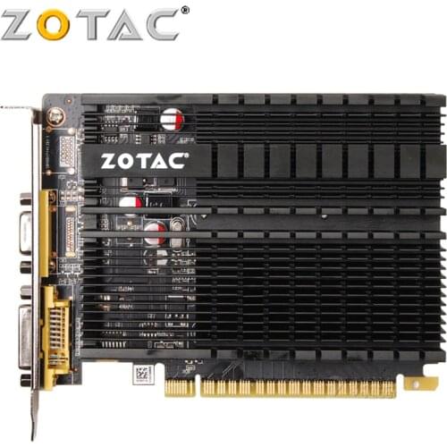 ZOTAC Video Card GeForce GT 610 1GB 64Bit GDDR3 Graphics Cards GPU Map For NVIDIA Original GT610 1GD3 GT610-1GB Dvi VGA PCI-E