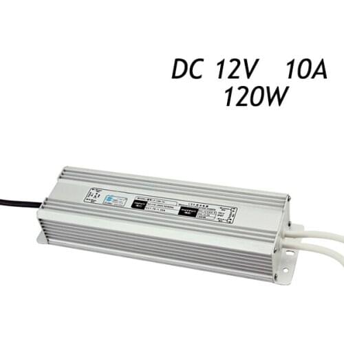2Pcs/lot 12V 10A 120W IP67 Waterproof Transformers AC220-240V To DC Switching Power Supply Driver for LED Strip 5050