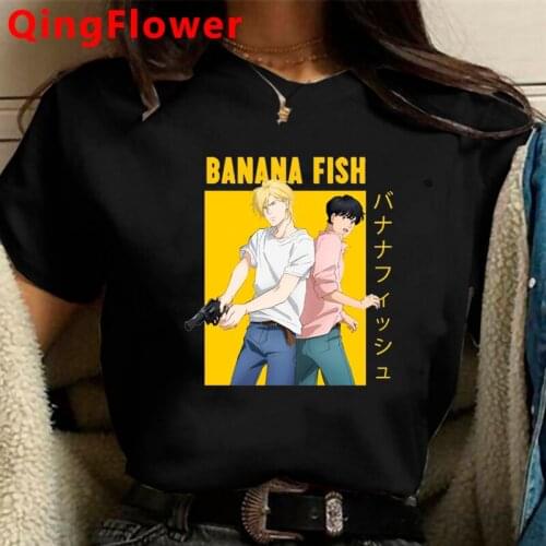 Funny Japanese Anime Banana Fish T-shirt Harajuku Aesthetic Manga Tshirt Unisex 90s Graphic T Shirt Streetwear Top Tees